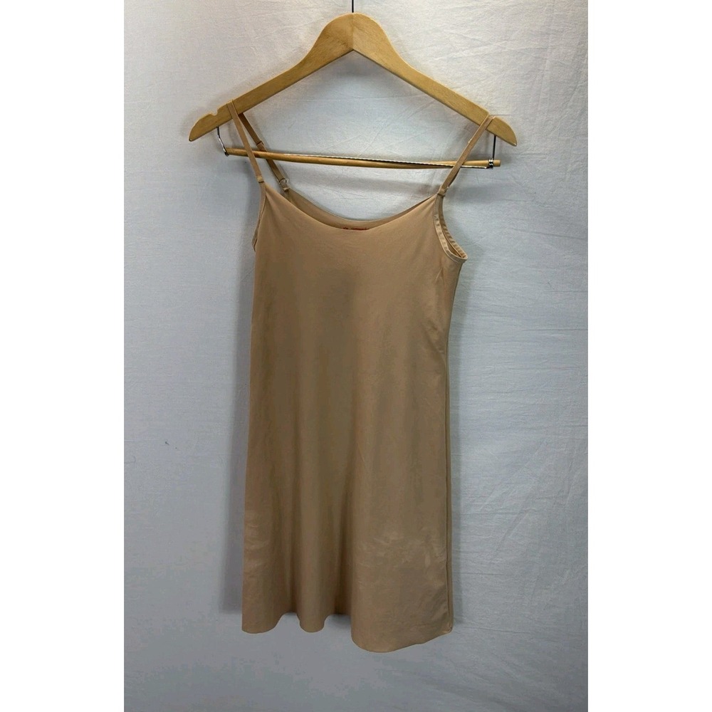 Commando Women's Tan Nude Nylon/Spandex Mini Slip Stretch S/M